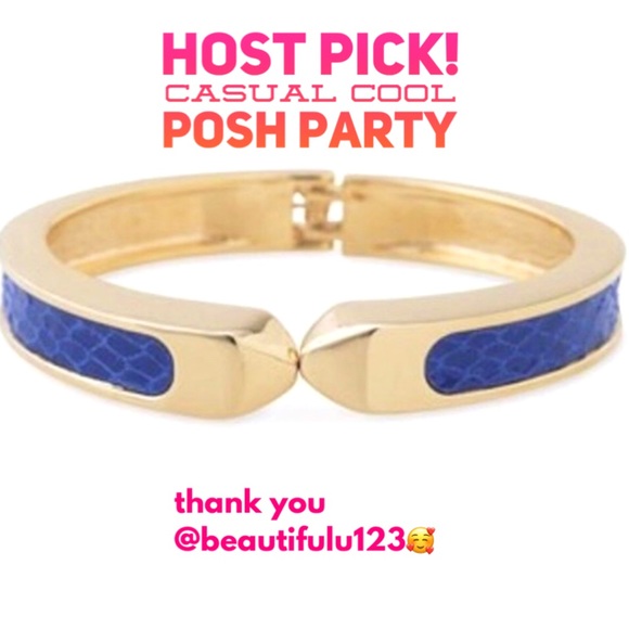 :: S&Dโ๏ธ๐Emerson Blue+Gold Bangle Bracelet - Picture 2 of 6